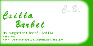 csilla barbel business card